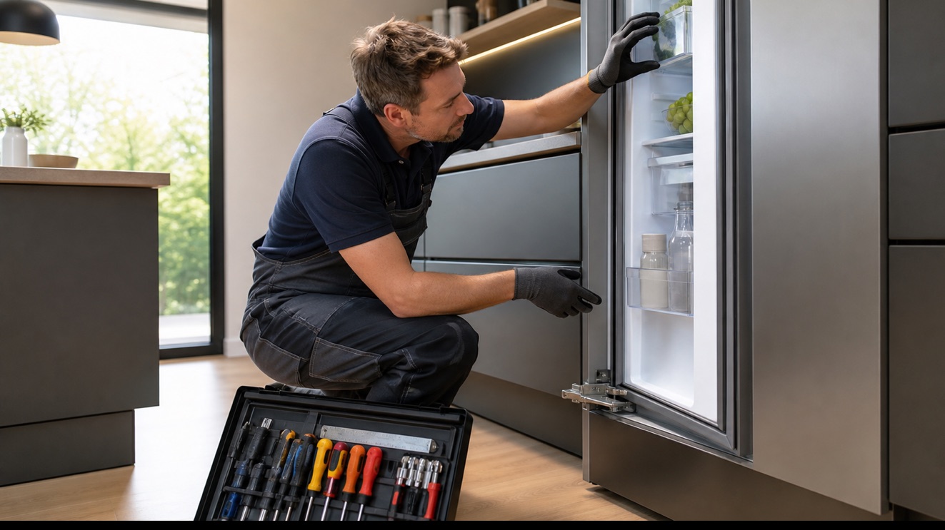 Technician diagnosing Sub-Zero Door Not Sealing
