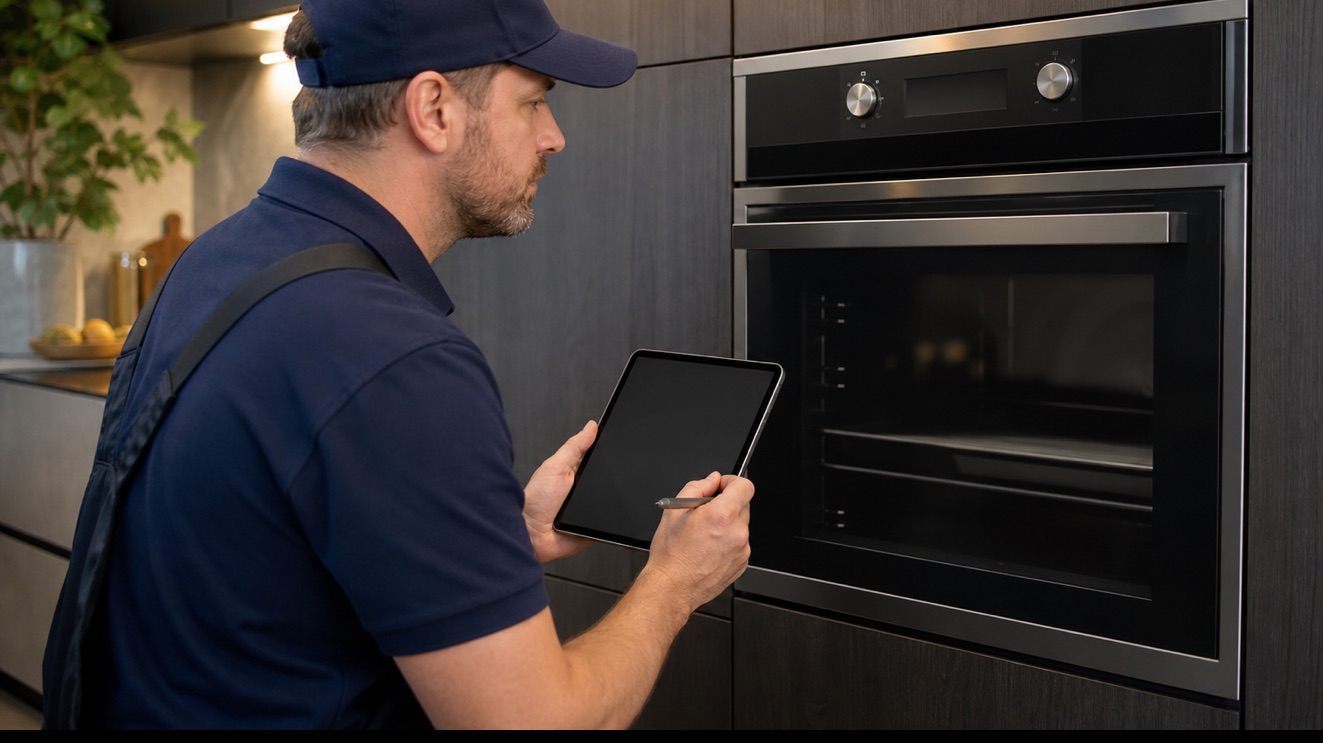 Technician diagnosing Thermador Oven Error Codes