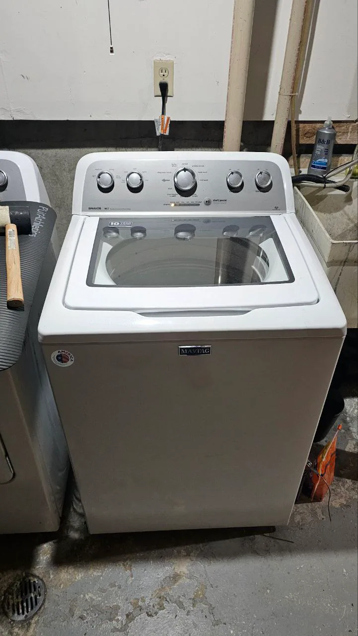Top-load washer during service
